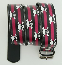 Skull stripe purple skull belt