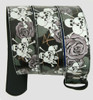Skull rose black-grey skull belt