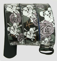 Skull rose black-grey skull belt