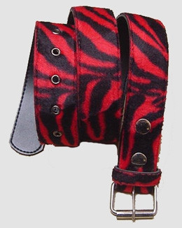 Zebra red belt fluffy belt