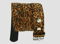 Leopard orange belt fluffy belt