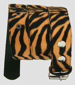 Zebra orange belt fluffy belt