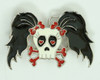 Cute skull black hair medium buckle
