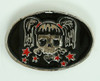 Oval cute skull stars medium buckle
