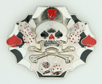 Skull ace dices medium buckle