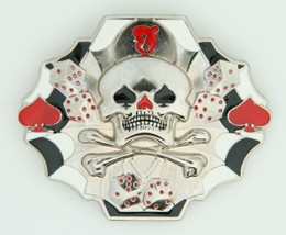 Skull ace dices medium buckle