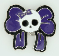 Skull big lace purple medium buckle