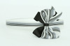 Stripe black medium bow
