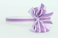 Stripe purple medium bow