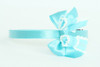 Lace blue medium bow