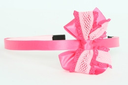 Lace D pink / L pink-D pink medium bow