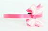 Lace D pink / white-L pink medium bow