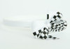 Check white / black-white medium bow