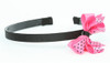 Dot thin black / pink-black medium bow
