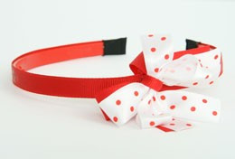 Dot red / white-red medium bow