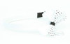 Dot thin white / white-black medium bow