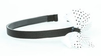 Dot thin black / white-black medium bow