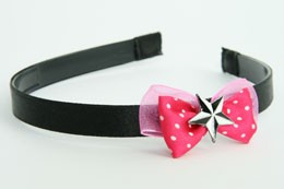Pink / star black-white dark pink bow & mix