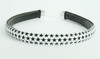 Metal star white-black medium tiara