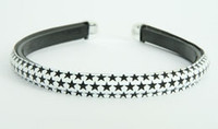 Metal star white-black medium tiara