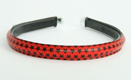 Metal star red-black medium tiara