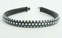 Metal star black-white medium tiara