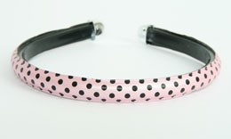 Metal dot pink-black medium tiara