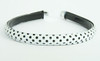 Metal dot white-black medium tiara