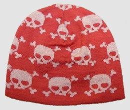 Skulls pink skull beanie