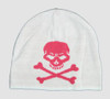Skull white-pink skull beanie