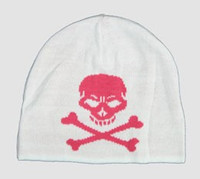 Skull white-pink skull beanie