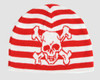 Skull H red-white skull beanie