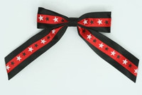 Star BS black / red-Wh-Bl star hair clips piece