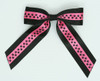 Star S black / pink-black star hair clips piece