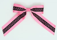 Star S pink / black-pink star hair clips piece