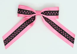 Star S pink / black-pink star hair clips piece