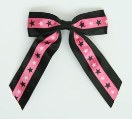 Star BS black / pink-black-white star hair clips piece