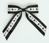 Star BS black/ white-black-red star hair clips piece