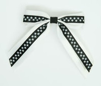 Star S white / black-white star hair clips piece