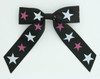 Star B black-white-pink star hair clips piece