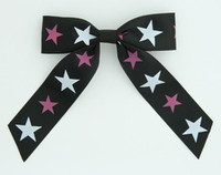 Star B black-white-pink star hair clips piece