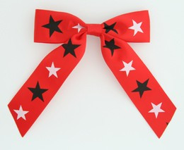 Star B red-black-white star hair clips piece