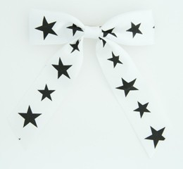 Star B white-black star hair clips piece