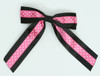 Dot black / pink-white dot hair clips piece