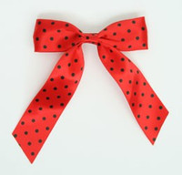 Dot full red-black dot hair clips piece