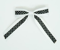 Dot white / black-white dot hair clips piece