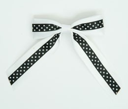 Dot white / black-white dot hair clips piece