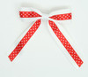 Dot white / red-white dot hair clips piece