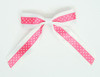 Dot white / pink-white dot hair clips piece