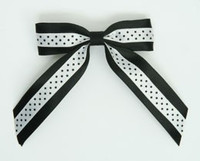 Dot black / white-black dot hair clips piece